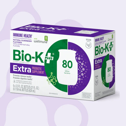 Bio-K Plus Extra Elderberry probiotic fermented soy