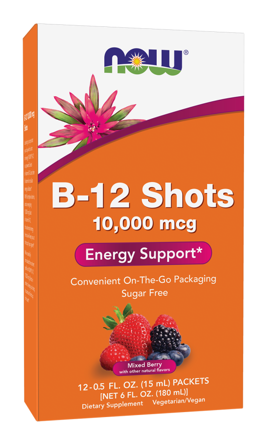 B-12 Shots - 10,000 Mcg, Berry Flavored - 12 Pack