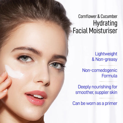 Hydrating Facial Moisturizer - Cornflower & Cucumber - 50 mL