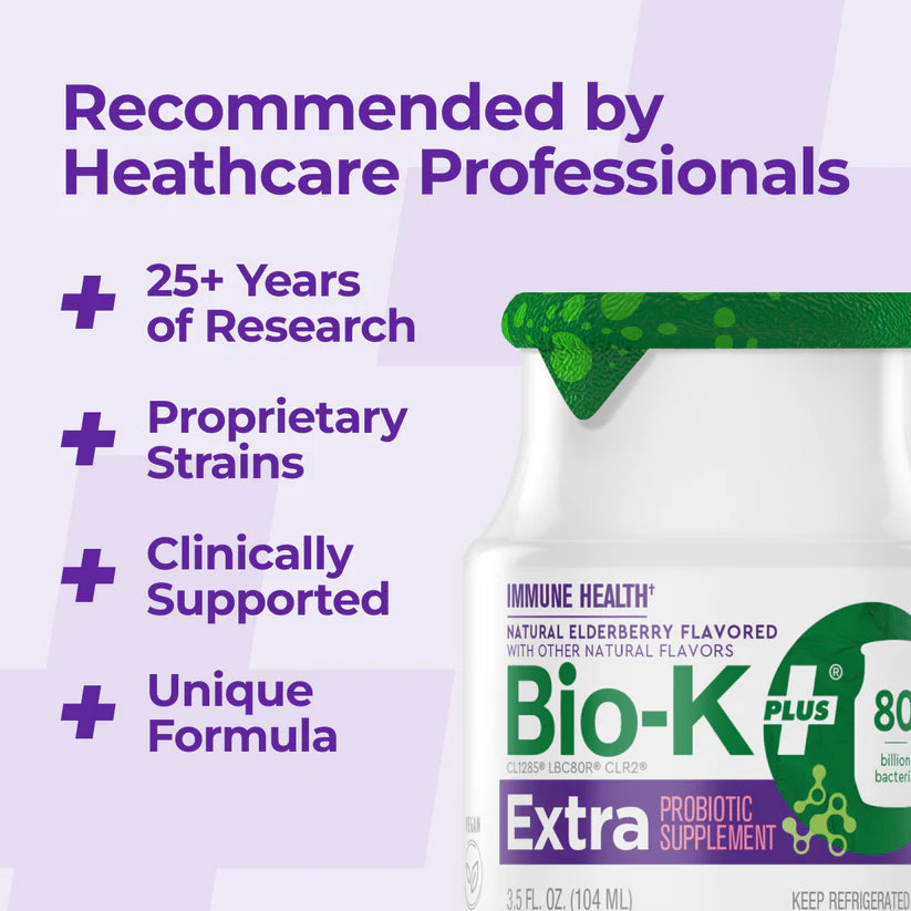 Bio-K Plus Extra Elderberry probiotic fermented soy