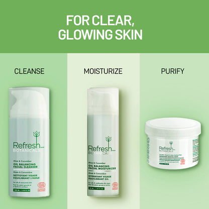 Oil Balancing Facial Moisturizer - Aloe & Cucumber - 50 mL
