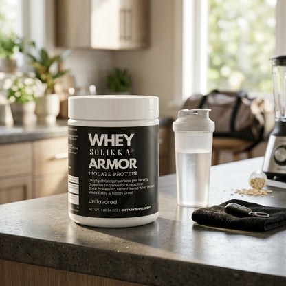 solikka Whey Armor Isolate Protein Powder – 100% Whey Isolate, Unflavored (1 lb / 16 Servings)