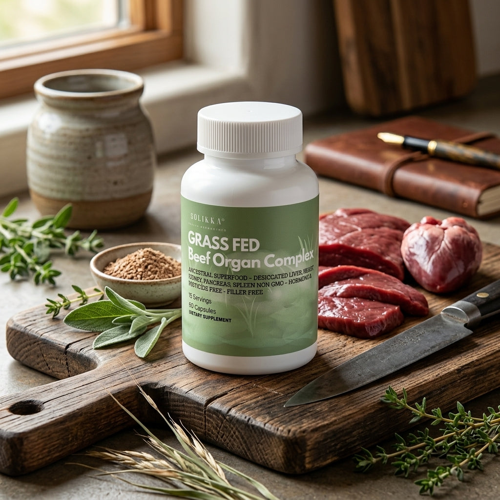 Grass Fed Beef Organ Complex – Ancestral Superfood – Desiccated Liver, Heart, Kidney, Pancreas, Spleen