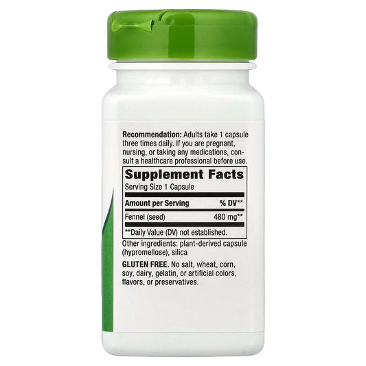 Nature's Way Fennel Seed 480 mg, 100 Vegan Capsules