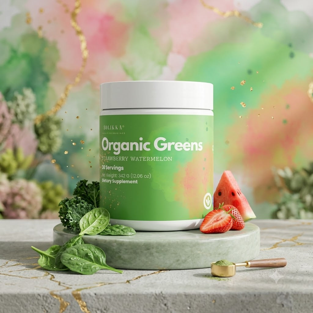 Solikka Organic Super Greens Strawberry Watermelon