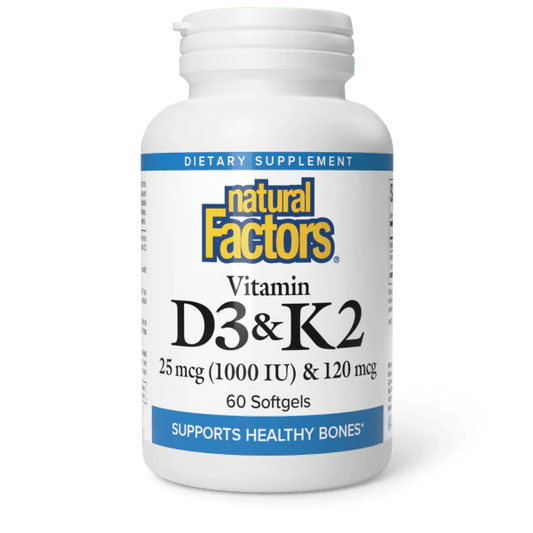 Vitamin D3 + K2 1000 IU /120 Mcg 60 Softgels