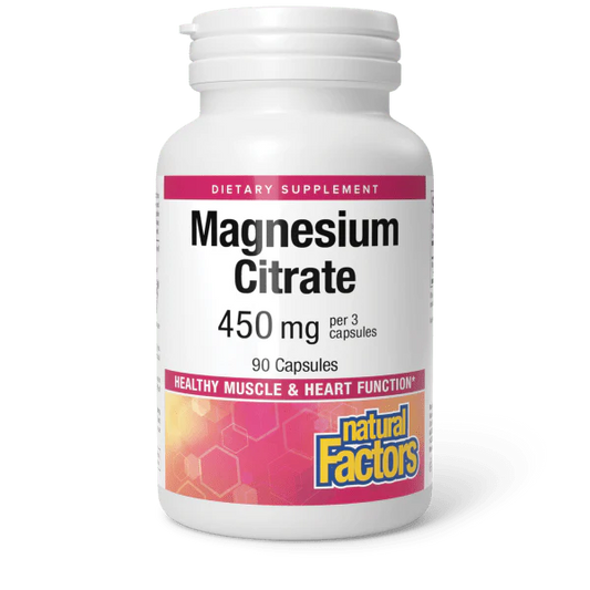 Magnesium Citrate 150 mg Capsules - Natural Factors