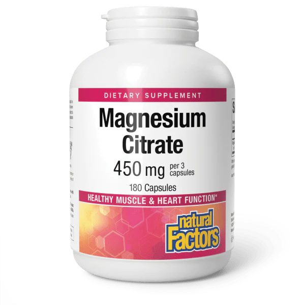 Magnesium Citrate 150 mg Capsules - Natural Factors