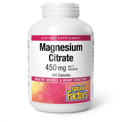 Magnesium Citrate 150 mg Capsules - Natural Factors