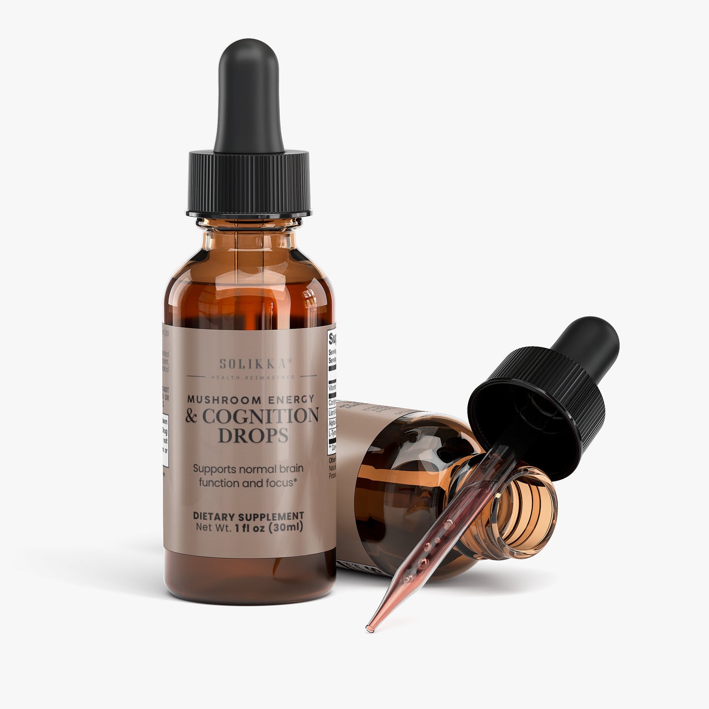 Solikka Mushroom Energy & Cognition Drops 1 Fl OZ