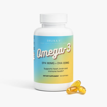 solikka Omega-3 EPA 180mg + DHA 120mg - 100 Ct