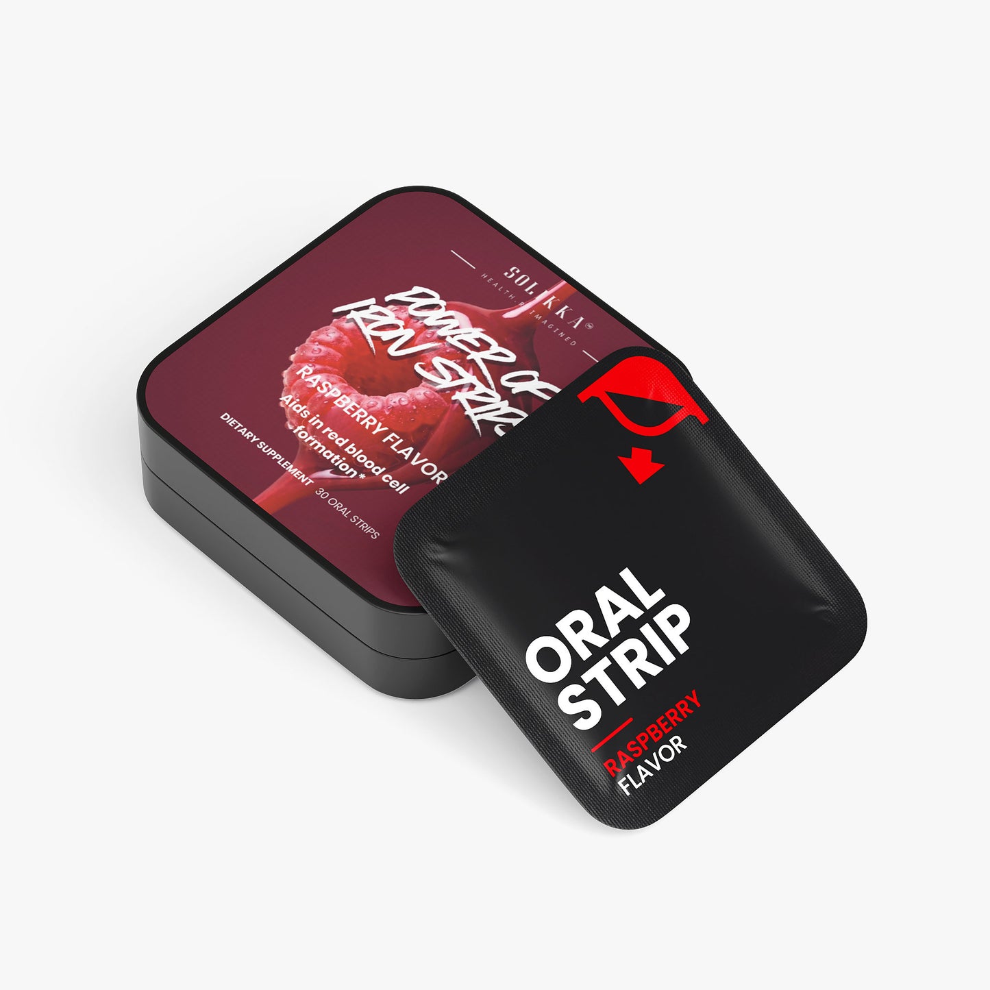 Power of Iron Raspberry Flavor 30 Oral Strips
