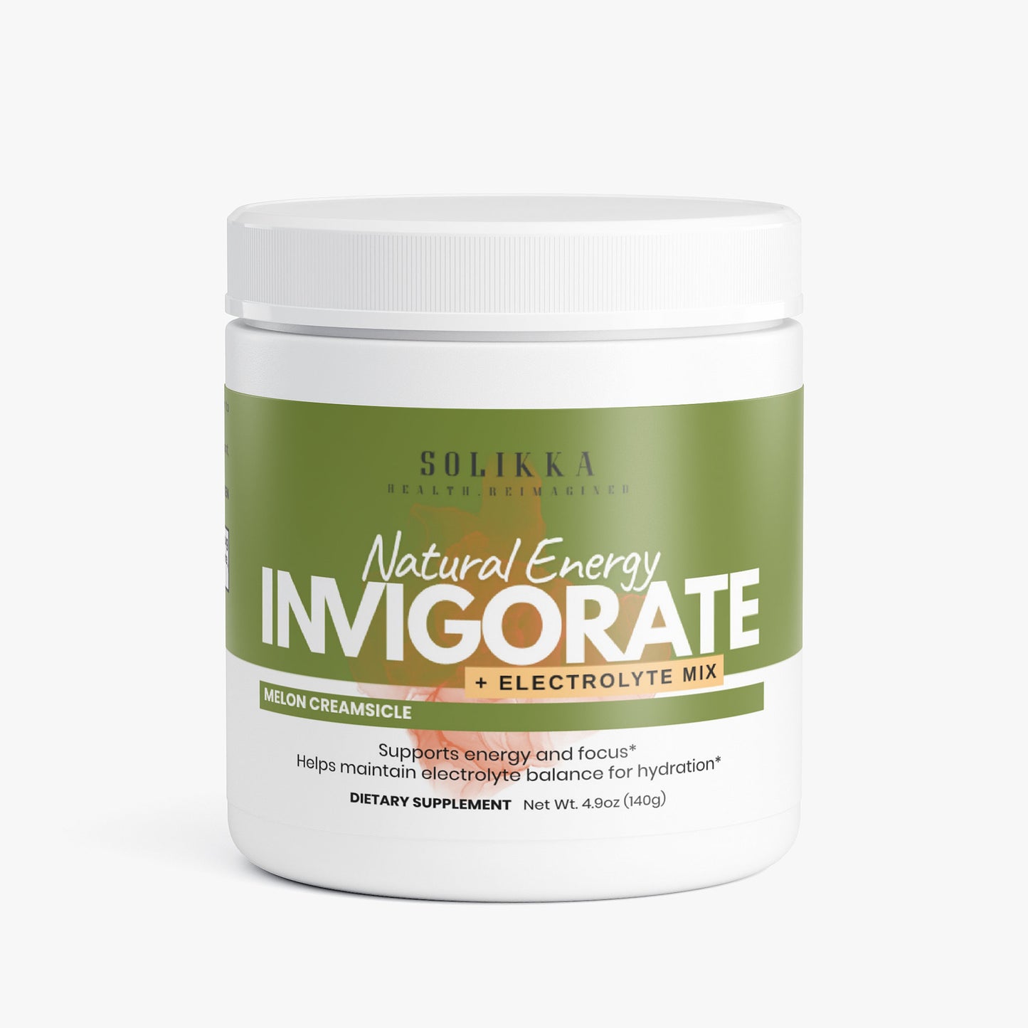 Invigorate Natural Energy + Elecrtolyte Mix Melon Creamsicle 4.9 Oz