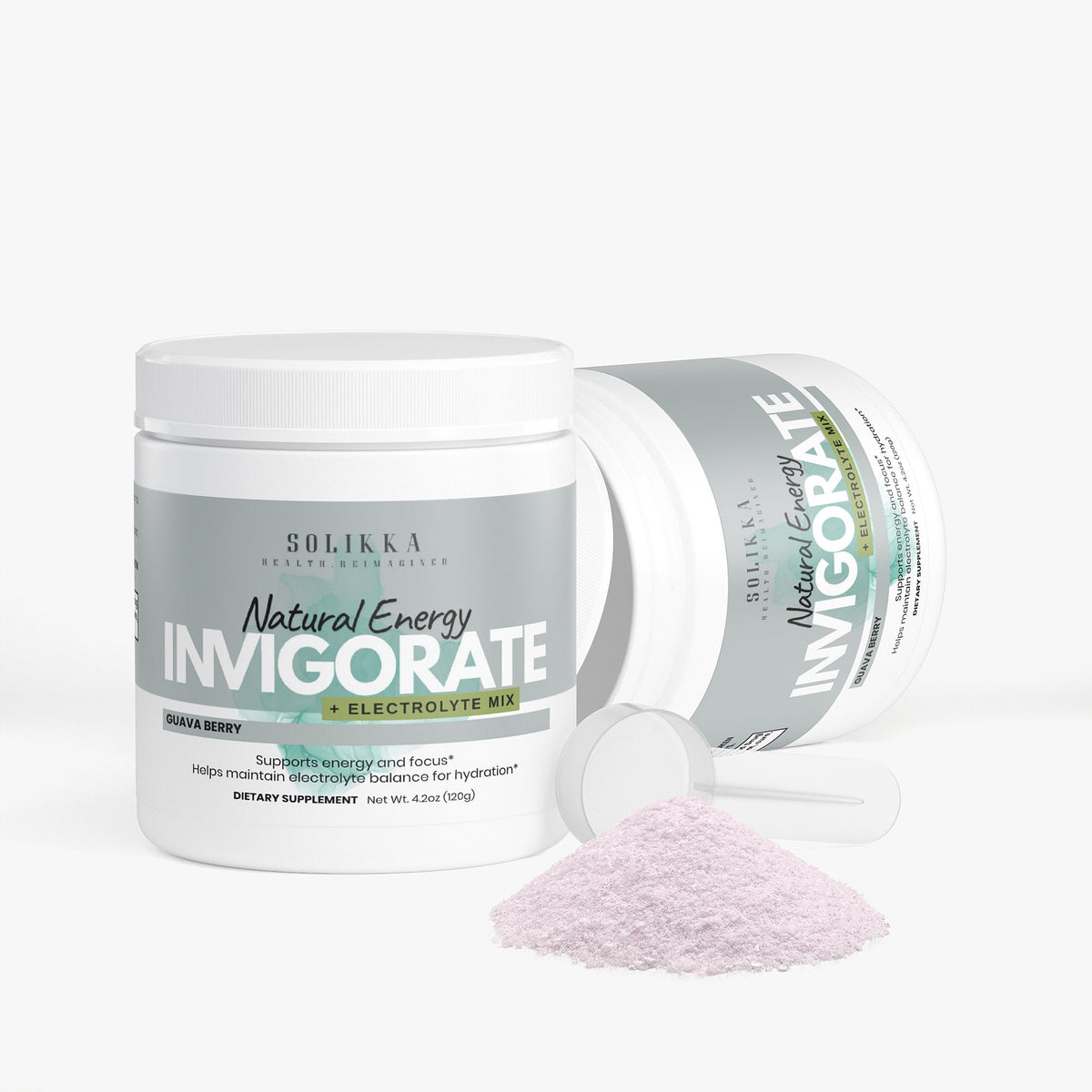 solikka Invigorate Natural Energy + Electrolyte Mix Guava Berry Guava Berry 4.9 Oz