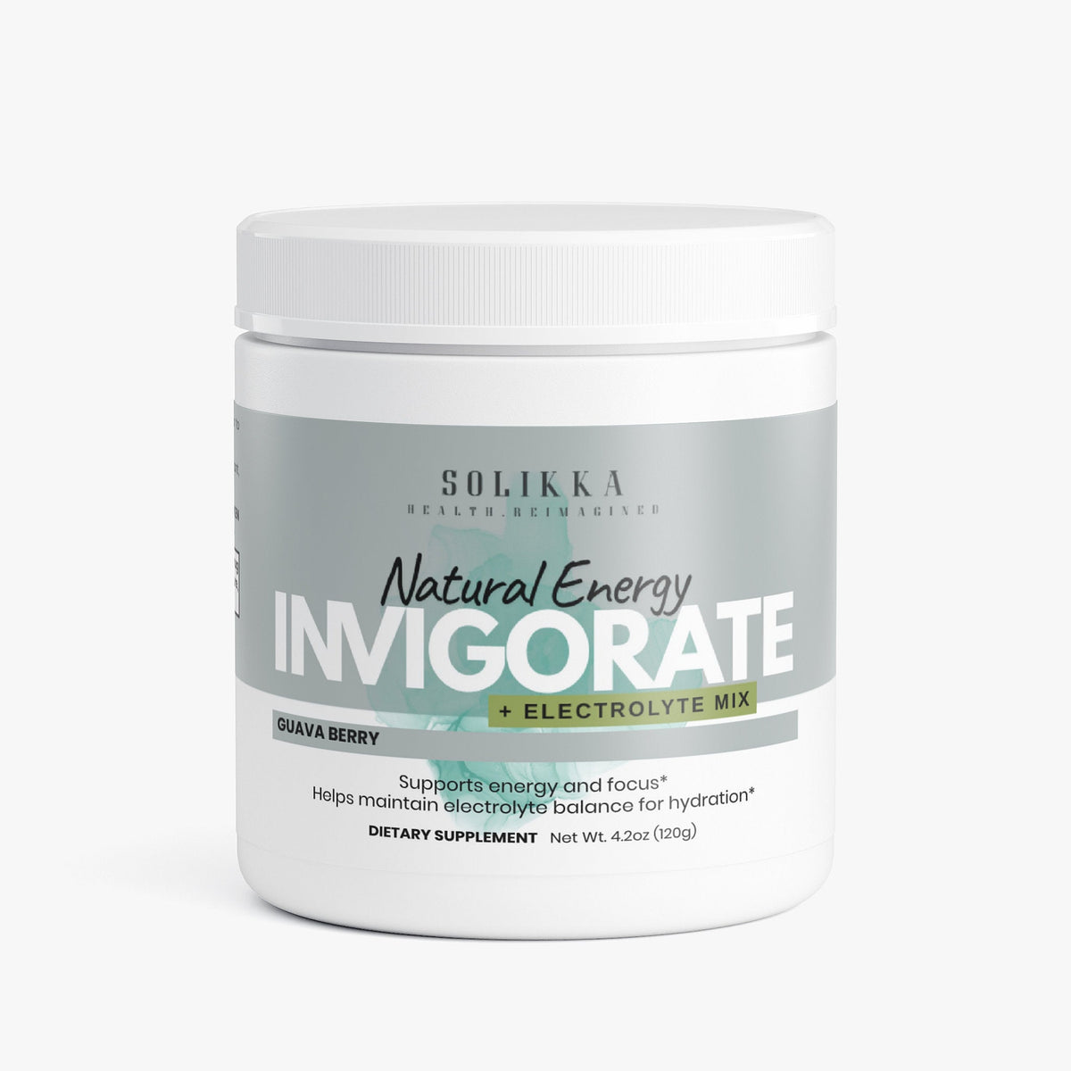 solikka Invigorate Natural Energy + Electrolyte Mix Guava Berry Guava Berry 4.9 Oz