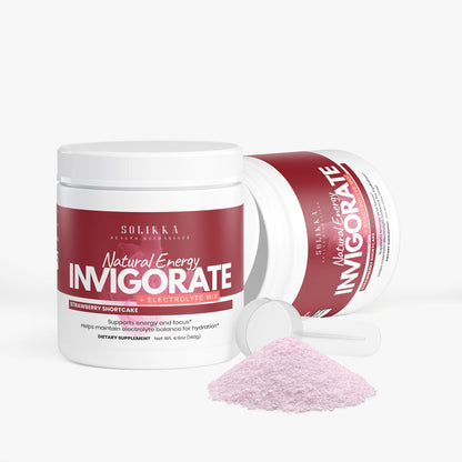 solikka Invigorate Natural Energy+Electrolyte Mix Strawberry Shortcake 4.9 Oz