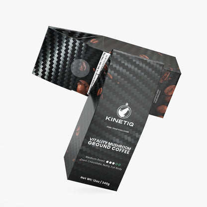 Vitality Mushroom Coffee (Medium Roast) 12 Oz