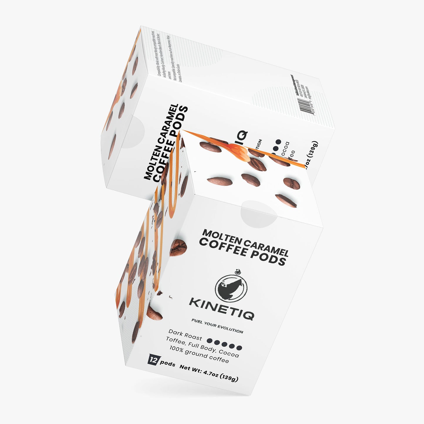 Molten Caramel Coffee Pods (Dark Roast) 12 Pods 4.7 Oz