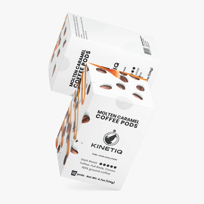 Molten Caramel Coffee Pods (Dark Roast) 12 Pods 4.7 Oz