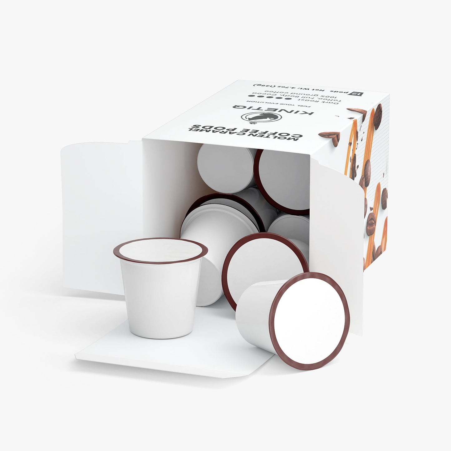 Molten Caramel Coffee Pods (Dark Roast) 12 Pods 4.7 Oz