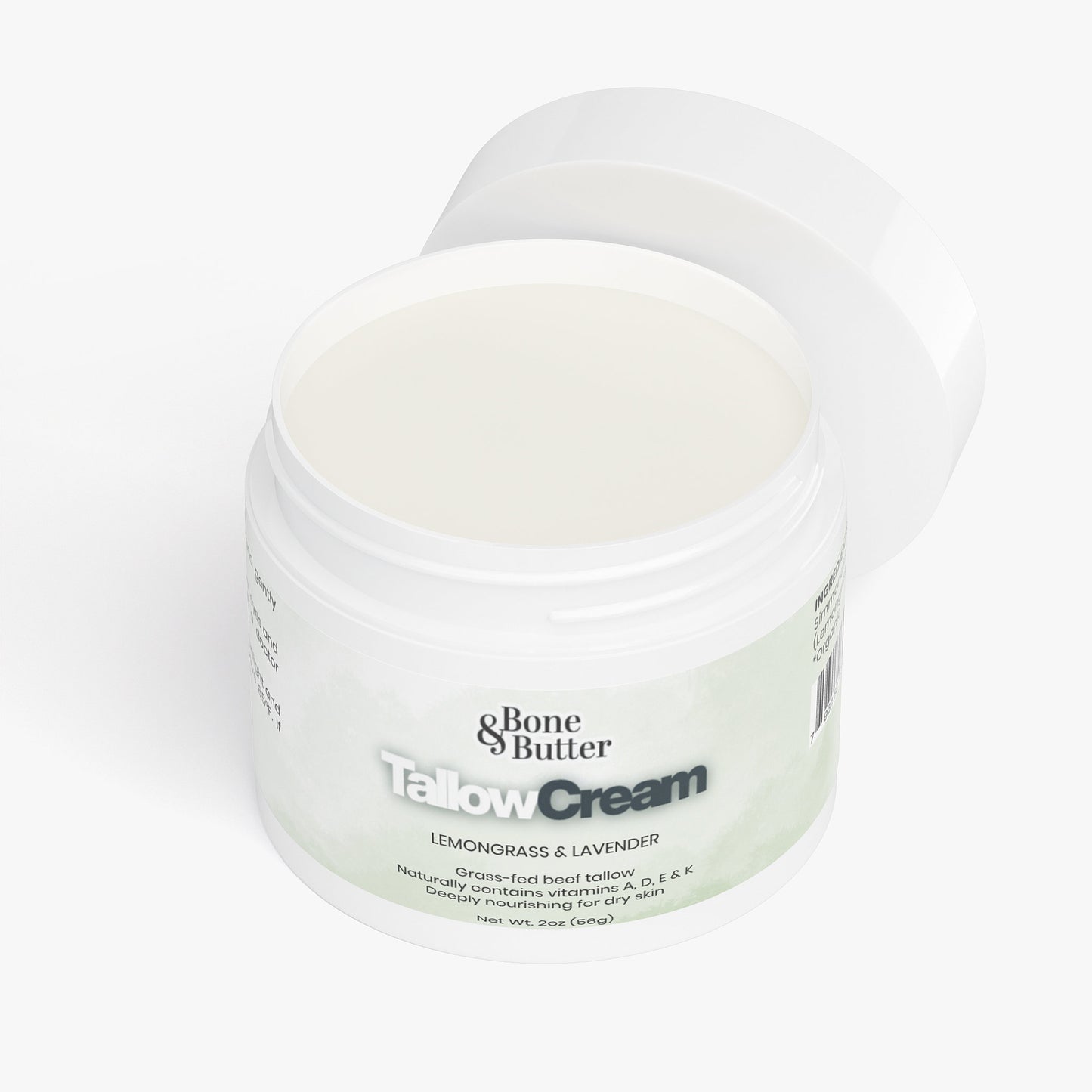 Bone & Butter Tallow Cream Lemongrass & Lavender 2 Oz