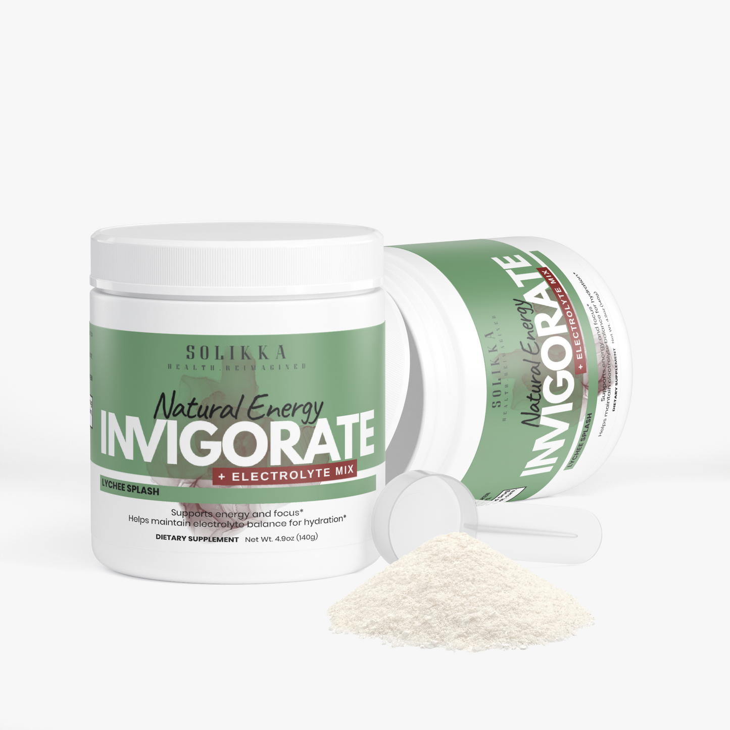 Invigorate Natural Energy + Electrolyte Mix Lychee Splash 4.9 Oz