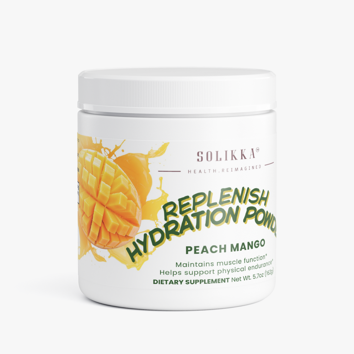 Solikka Replenish Electrolyte Mix Peach Mango 5.7 Oz