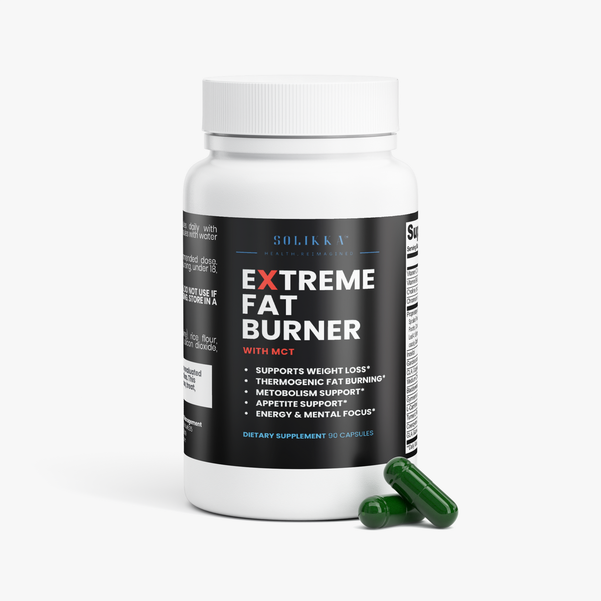 Solikka Extreme Fat Burner with MCT 88 Ct