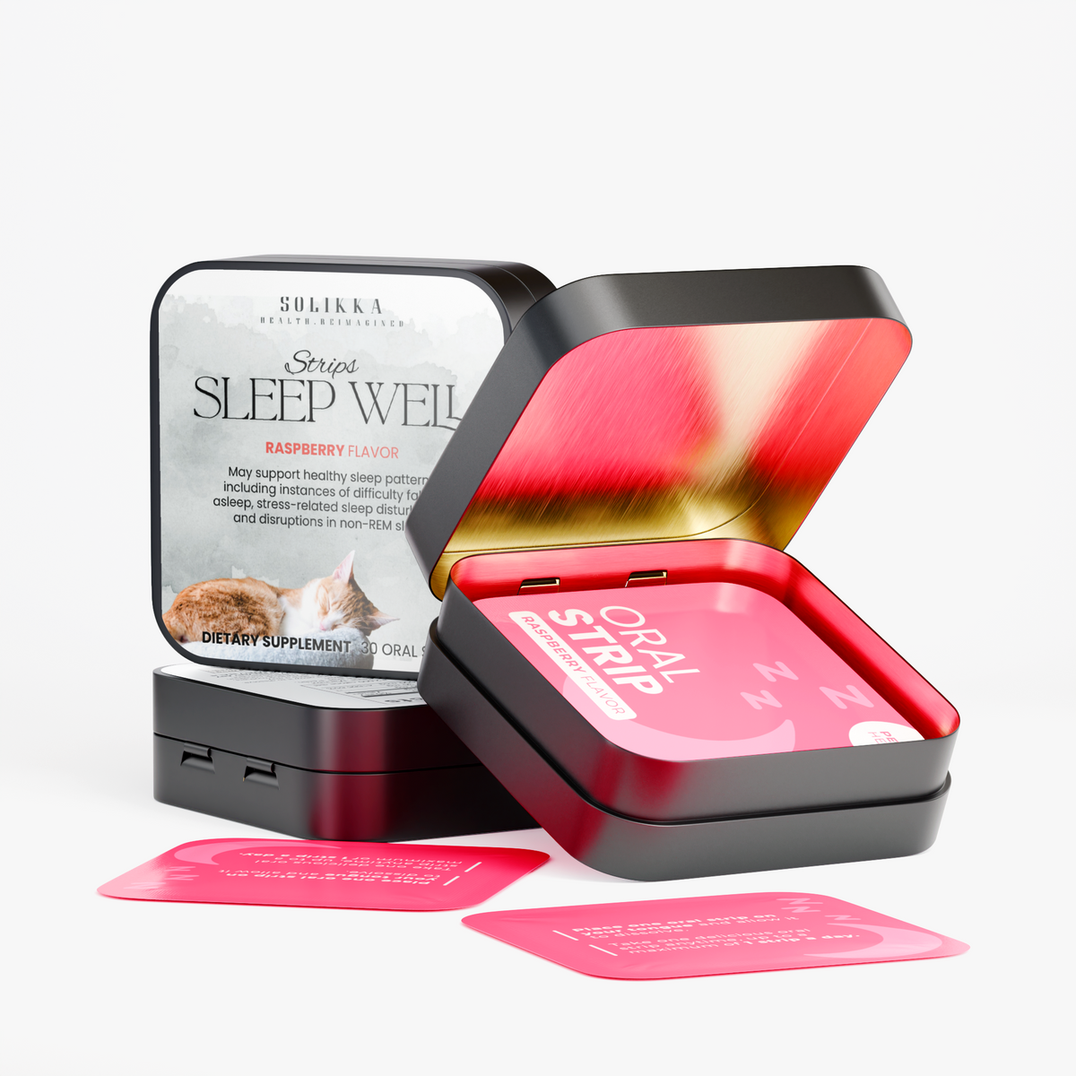 Solikka Sleep Well 30 Oral Strips (Raspberry Flavor)