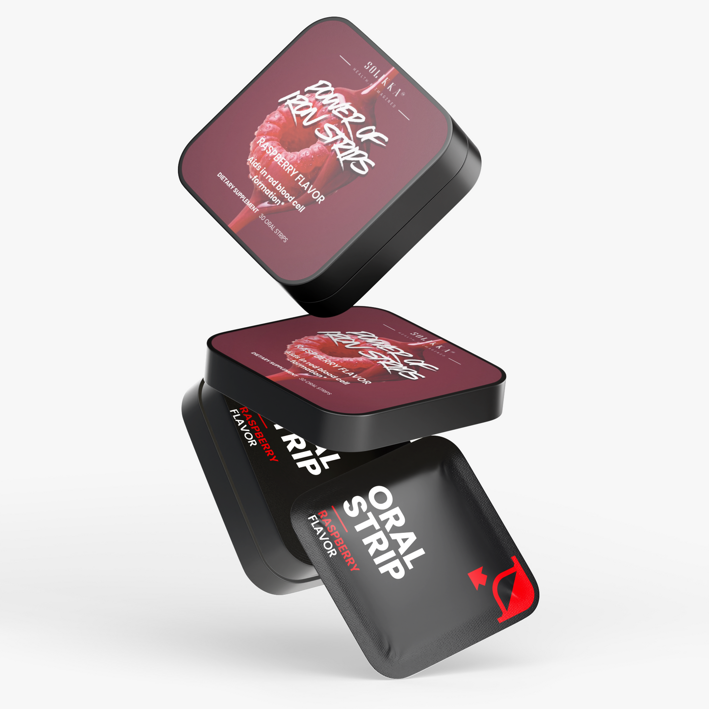 Solikka Power of Iron Raspberry Flavor 30 Oral Strips