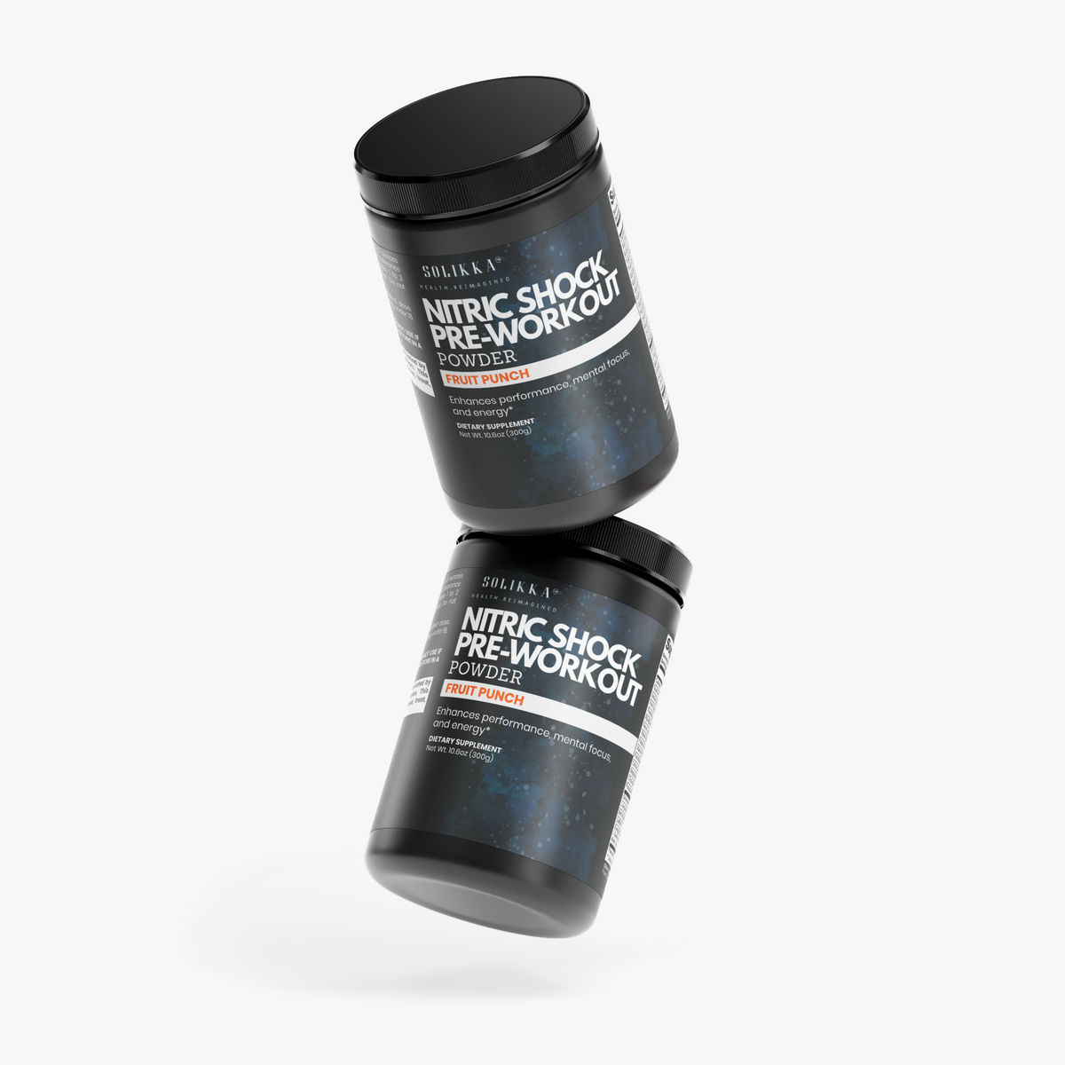 solikka Nitric Shock Pre-Workout Powder (Fruit Punch) 10.6 Oz