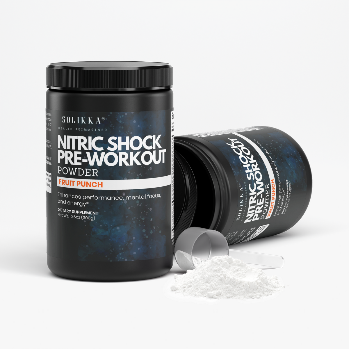 solikka Nitric Shock Pre-Workout Powder (Fruit Punch) 10.6 Oz