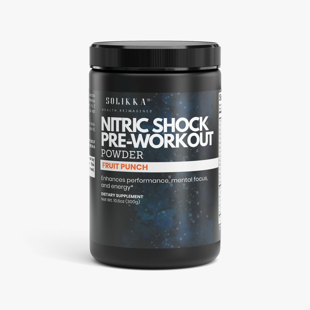 solikka Nitric Shock Pre-Workout Powder (Fruit Punch) 10.6 Oz