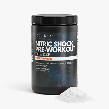 solikka Nitric Shock Pre-Workout Powder (Fruit Punch) 10.6 Oz