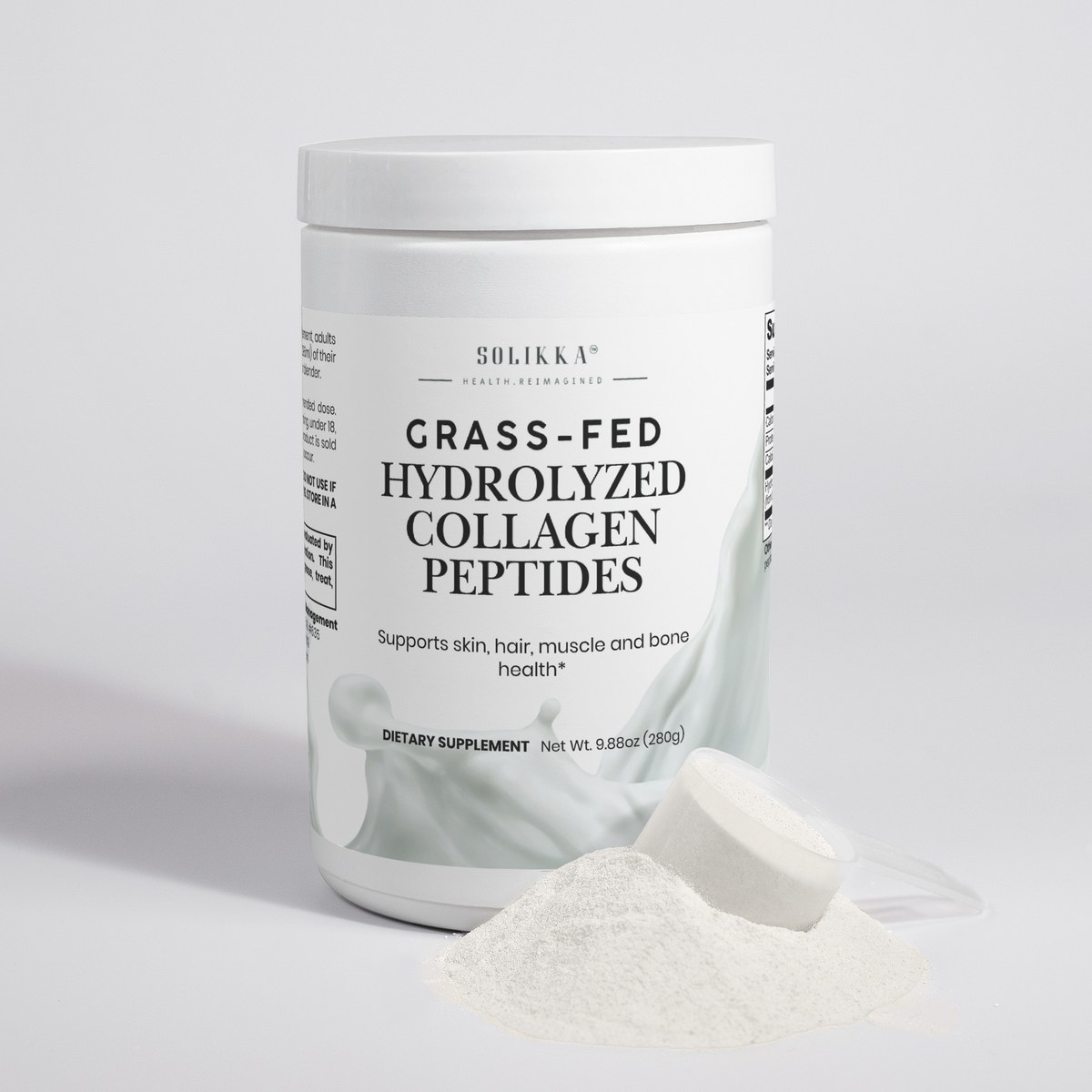 solikka Grass-Fed Hydrolyzed Collagen Peptides 9.88 oz