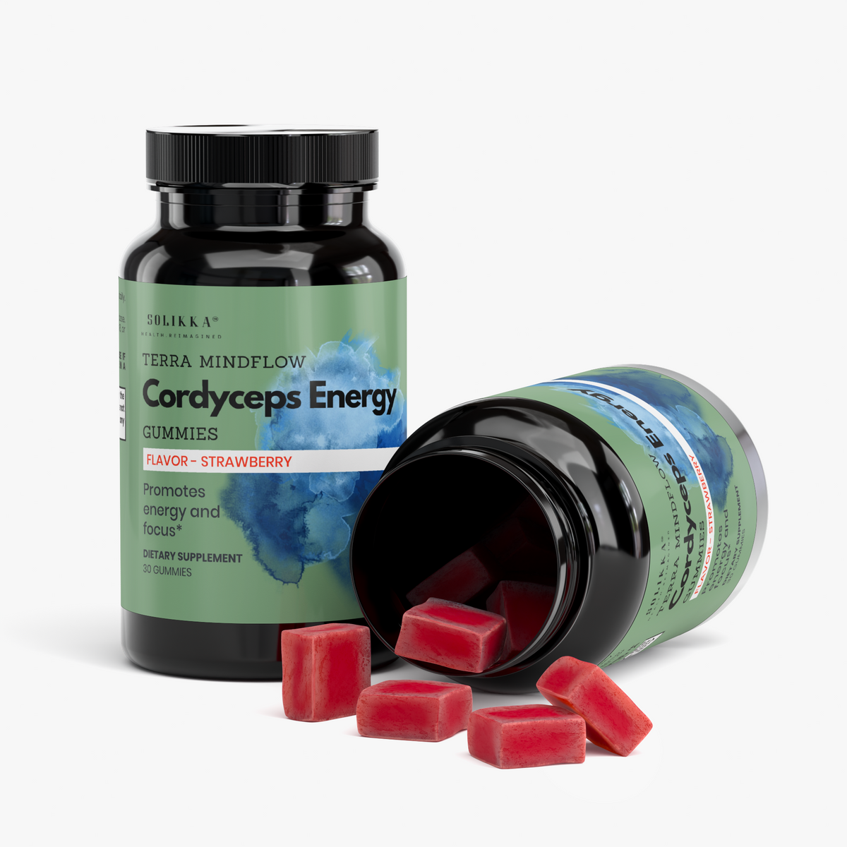 solikka Terra Mindflow Cordyceps Energy Gummies - 30 Ct