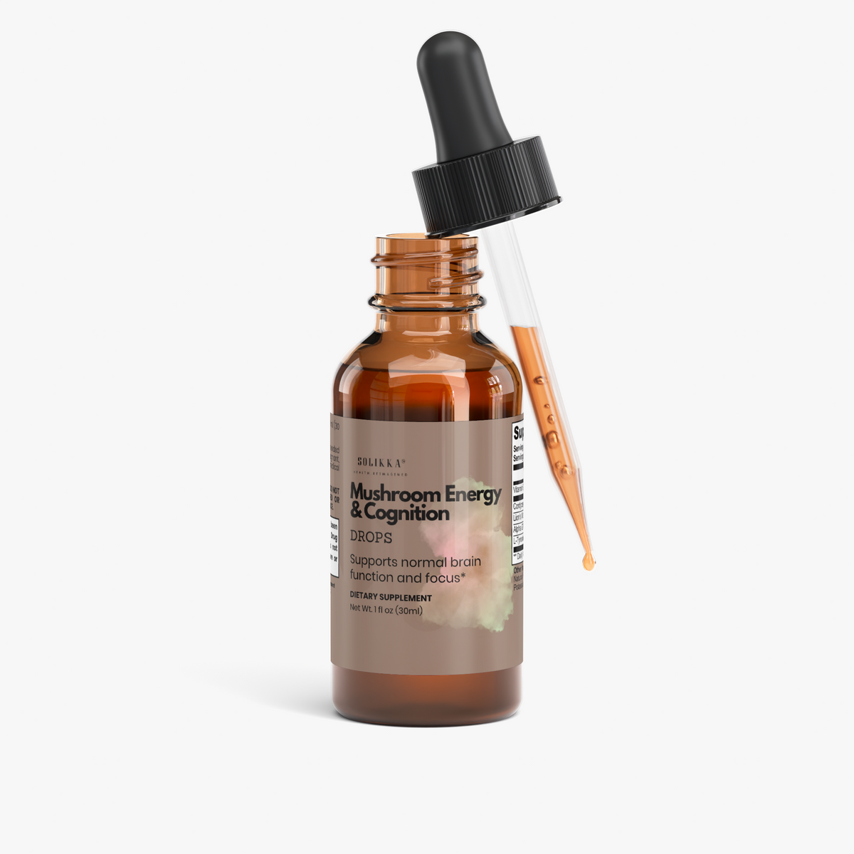 solikka Mushroom Energy & Cognition Drops 1 Fl OZ