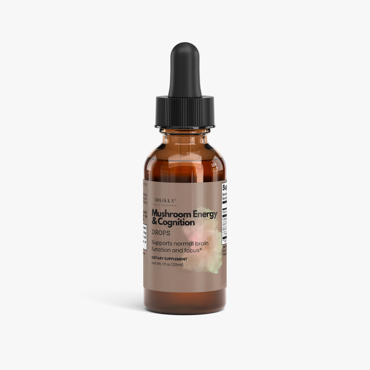 solikka Mushroom Energy & Cognition Drops 1 Fl OZ