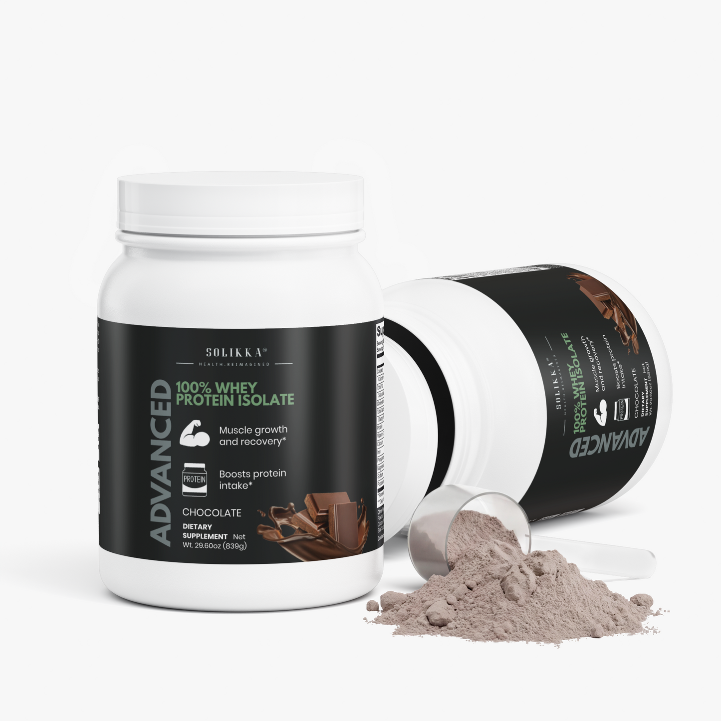 Solikka Advanced 100% Whey Protein Isolate (Chocolate) 29.6 Oz