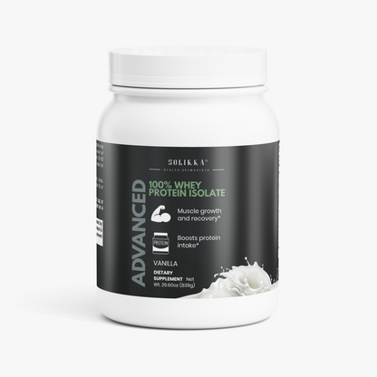 Solikka Advanced 100% Whey Protein Isolate (Vanilla) 29.6 Oz
