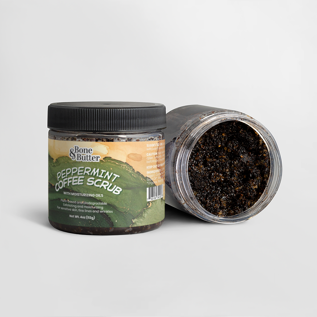 solikka Peppermint Coffee Scrub 4 oz