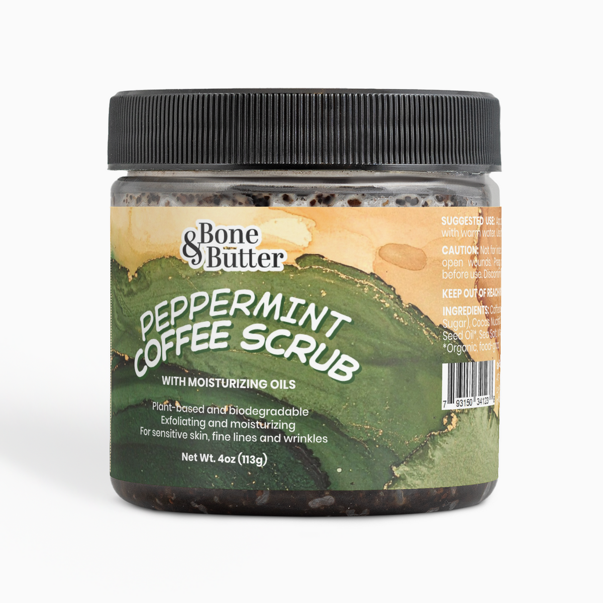 solikka Peppermint Coffee Scrub 4 oz
