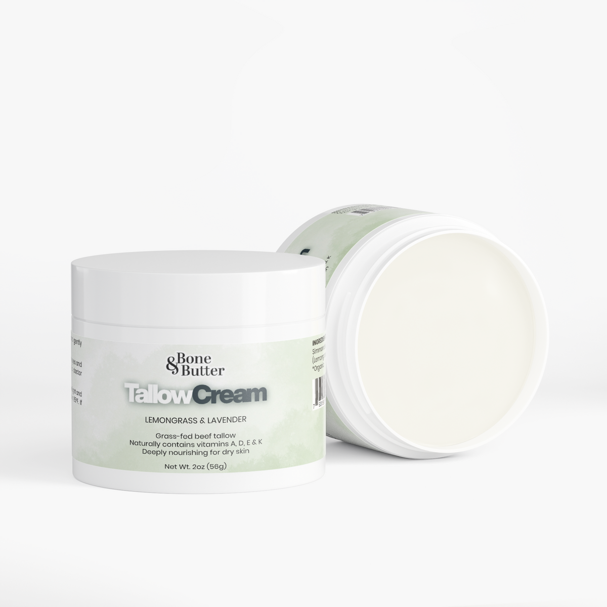 solikka Bone & Butter Tallow Cream Lemongrass & Lavender 2 Oz