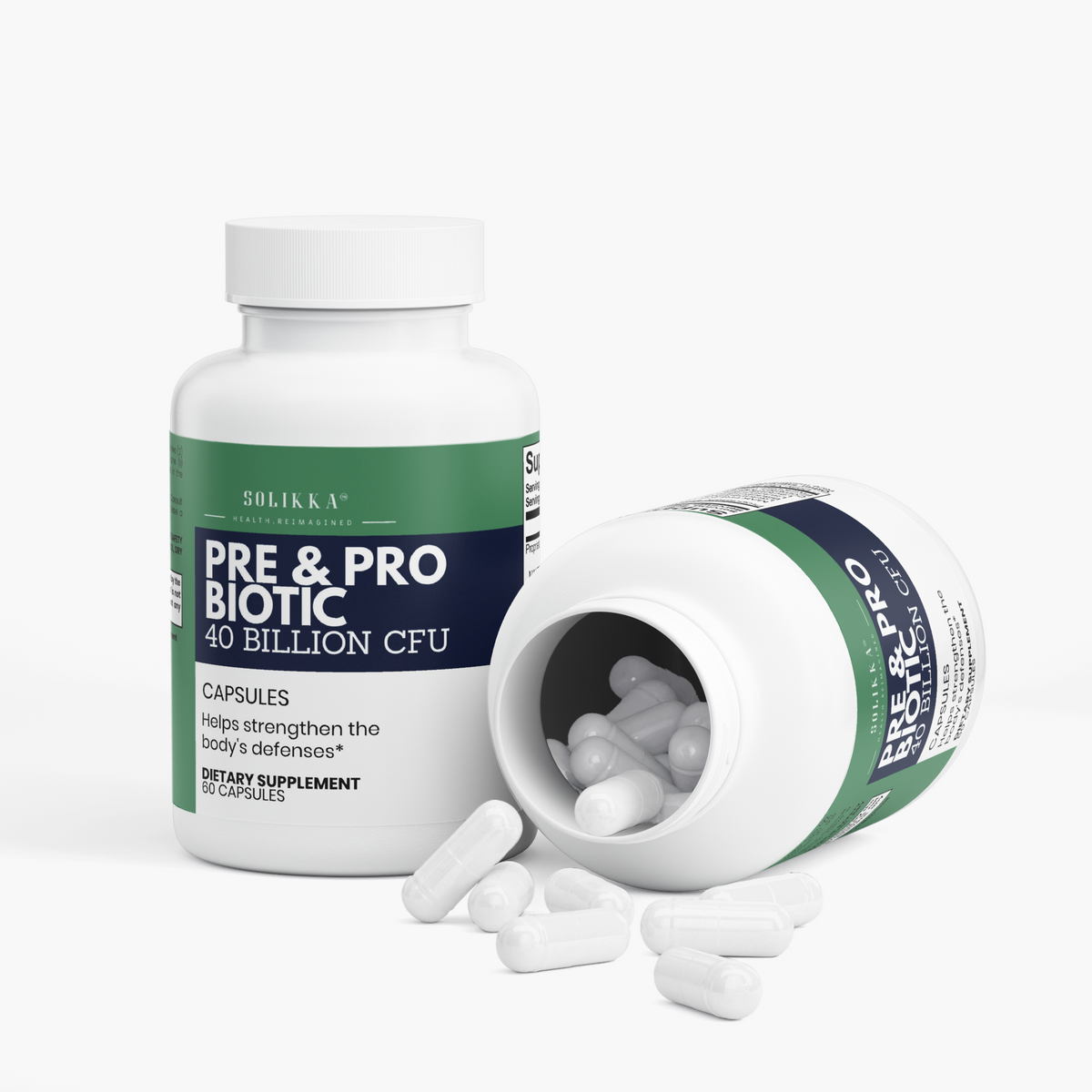 solikka Pre & Pro Biotics 40 Billion 60 Capsules