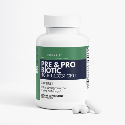 solikka Pre & Pro Biotics 40 Billion 60 Capsules