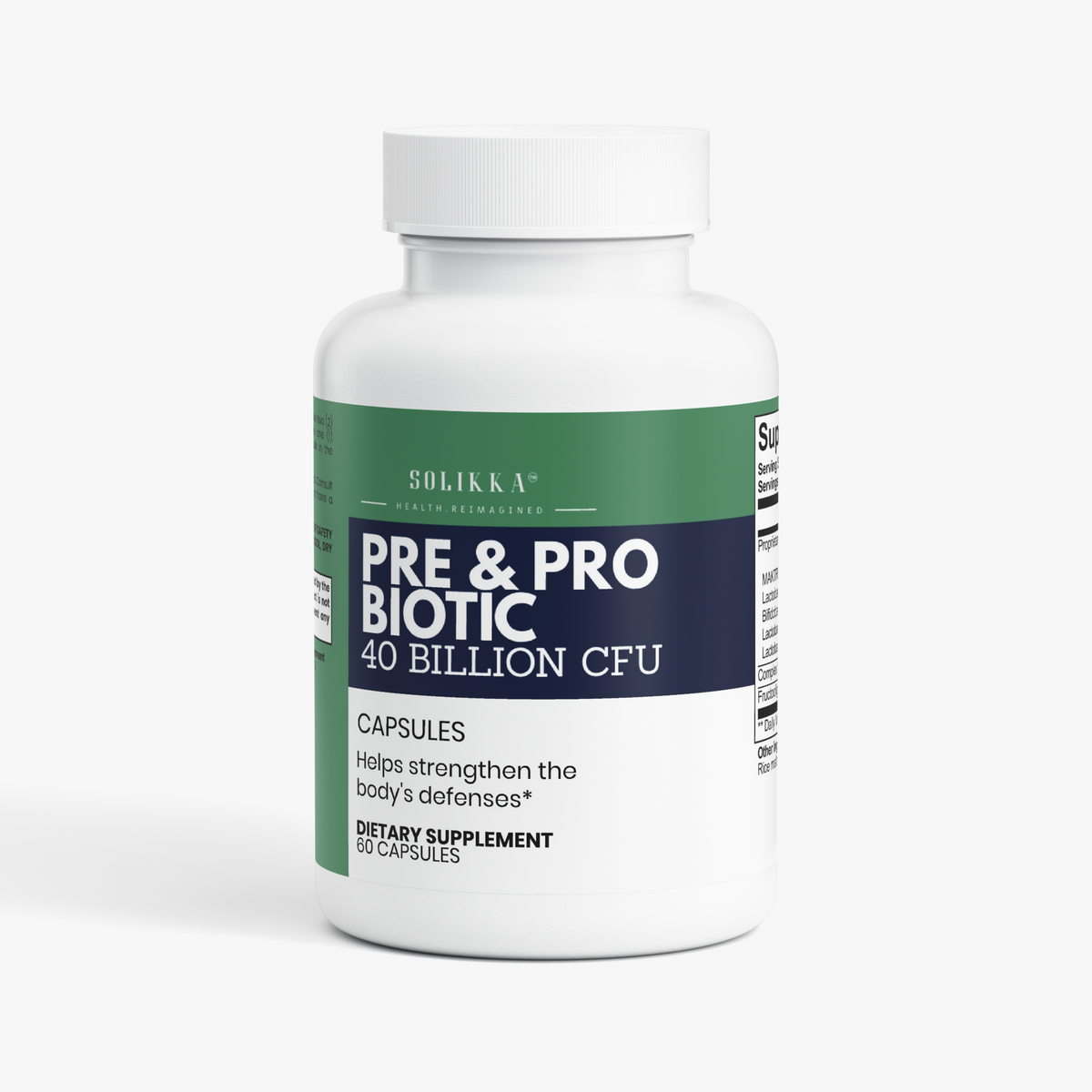 solikka Pre & Pro Biotics 40 Billion 60 Capsules