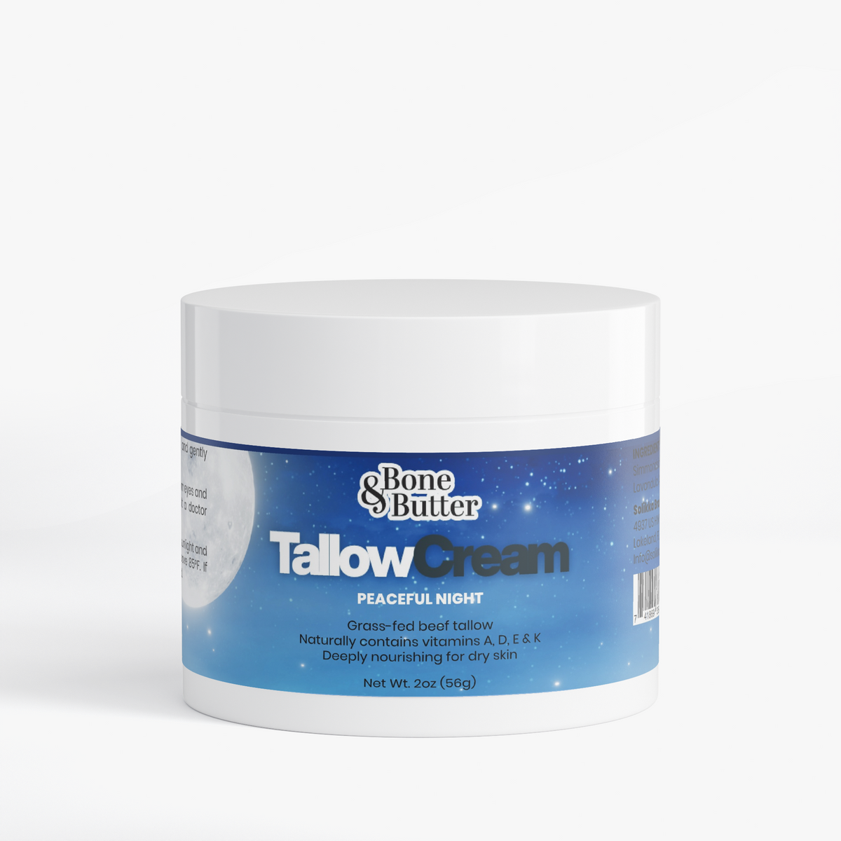 solikka Bone & Butter Tallow Cream Peaceful Night 2 Oz