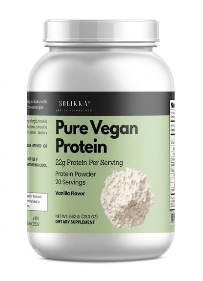 solikka Pure Vegan Protein – Vanilla Flavor (662g)