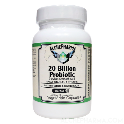 20 Billion Probiotic 9 Strains designed for daily maintenance and w/prebiotics-Vitamins & Supplements-AlchePharma