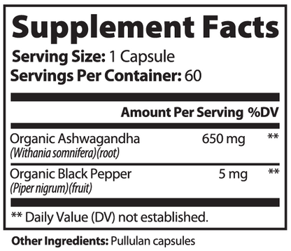 solikka Ashwagandha with Black Pepper 60 Ct